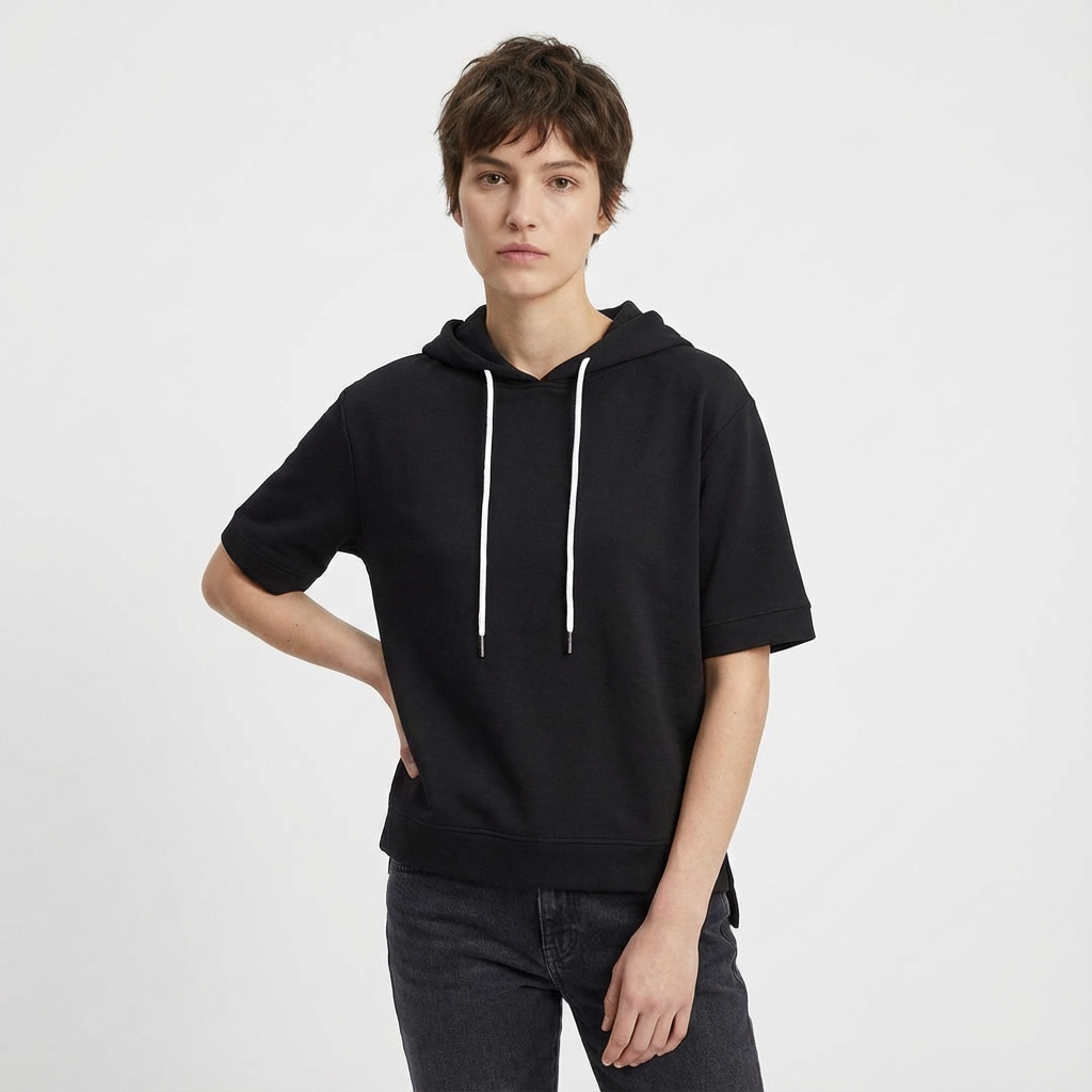 Unisex Hoodie met Korte Mouwen