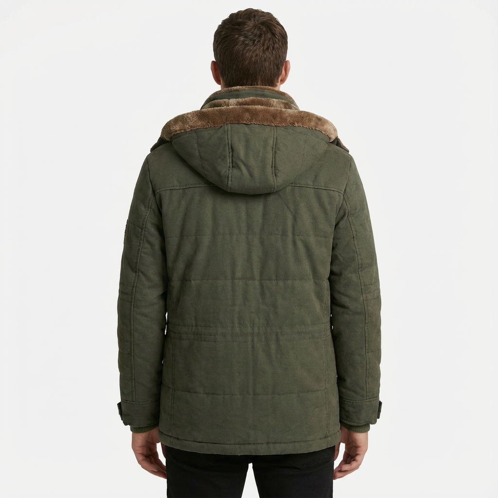 Heren donsjas met capuchon