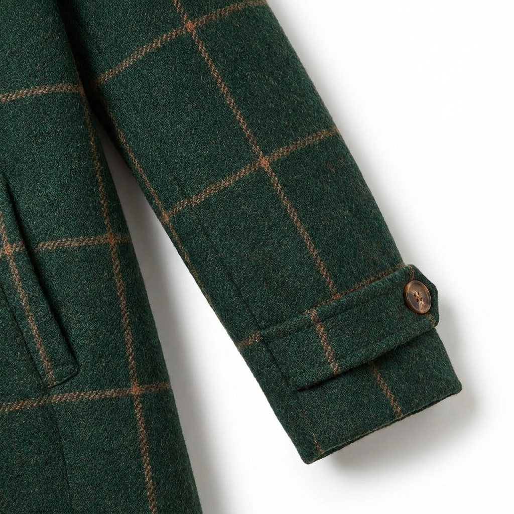 Dames Mantel Tweed Geruit