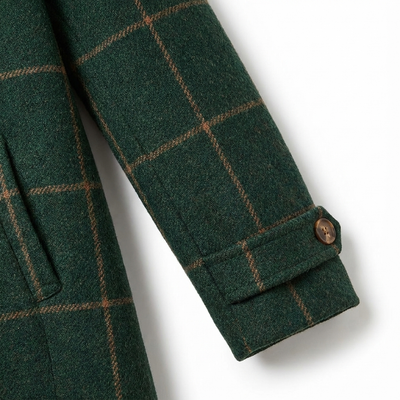 Dames Mantel Tweed Geruit