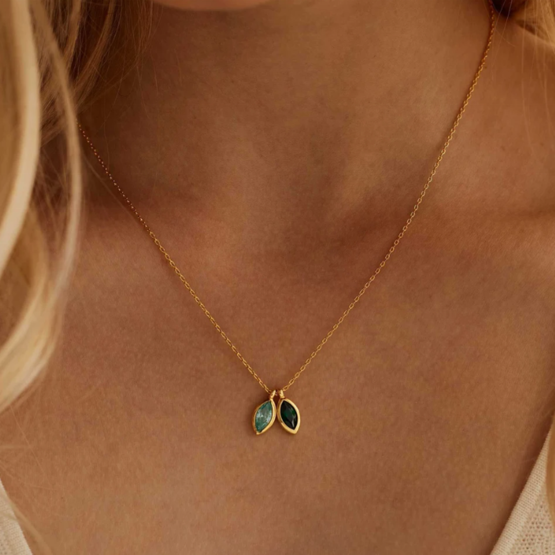 Geboortesteen Bloemblaadjes Oma Ketting