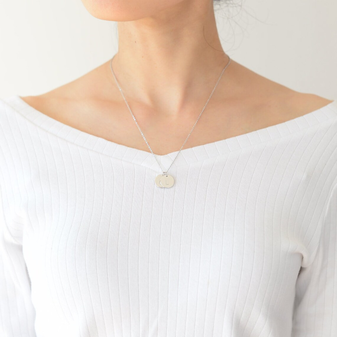 Familie Initiaal Disc Ketting