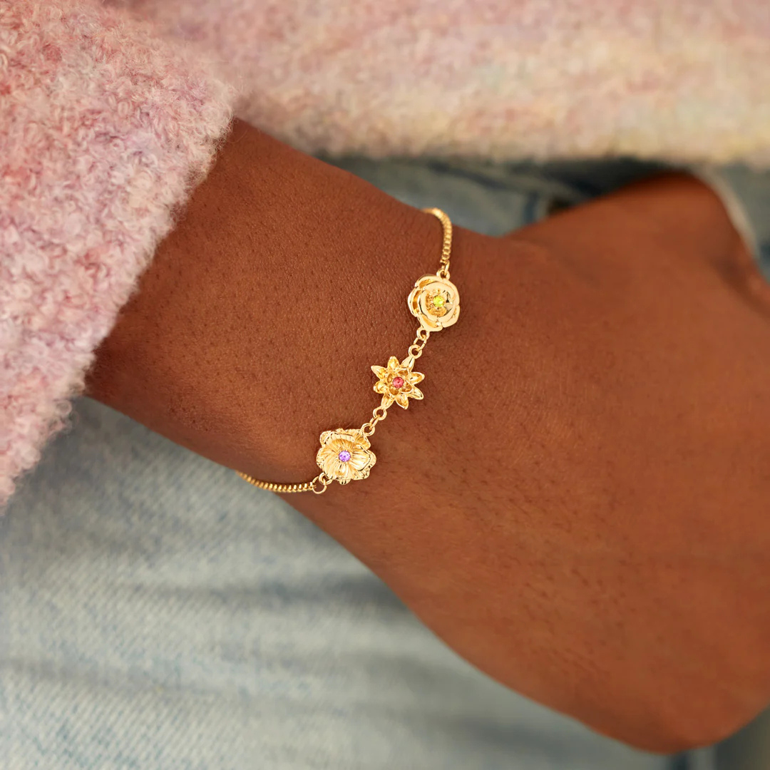 Gepersonaliseerde Geboortebloem Armband