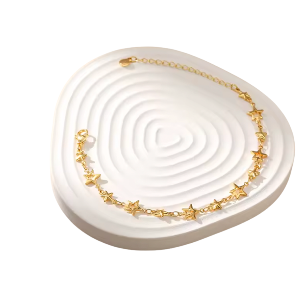 Stervormige Schakel Armband Goud Dames