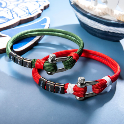 Gepersonaliseerde Nautische Namen Herenarmband
