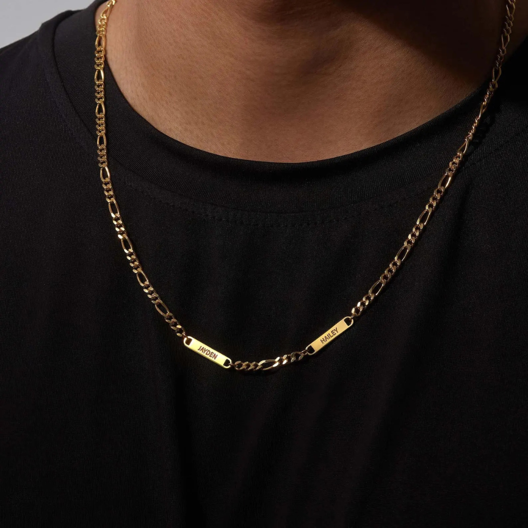 Heren Gegraveerde Naamketting