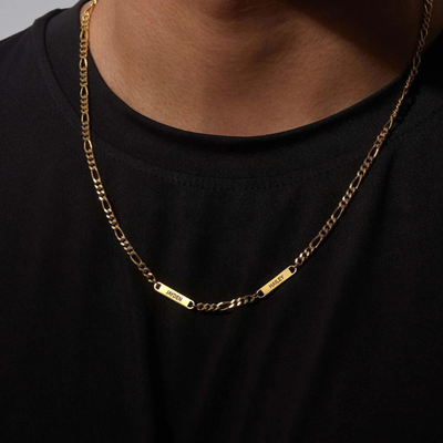 Heren Gegraveerde Naamketting