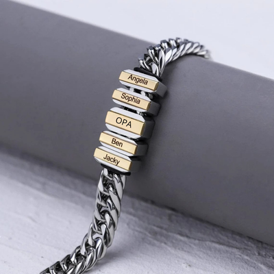 Heren Gepersonaliseerde Cuban Link Namen Armband