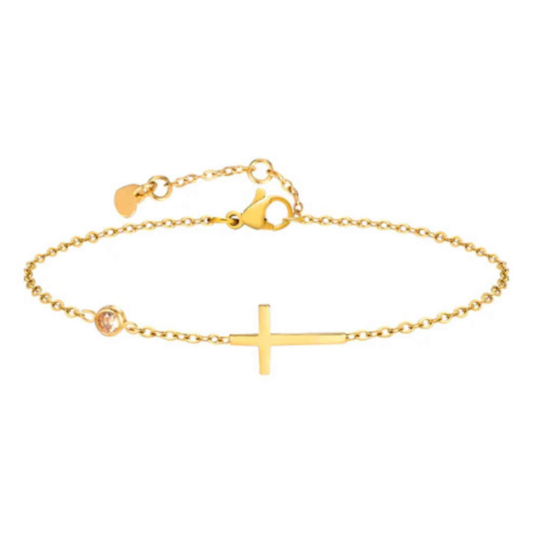 Kruis Geboortesteen Armband