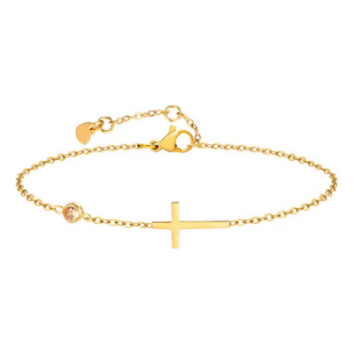 Kruis Geboortesteen Armband