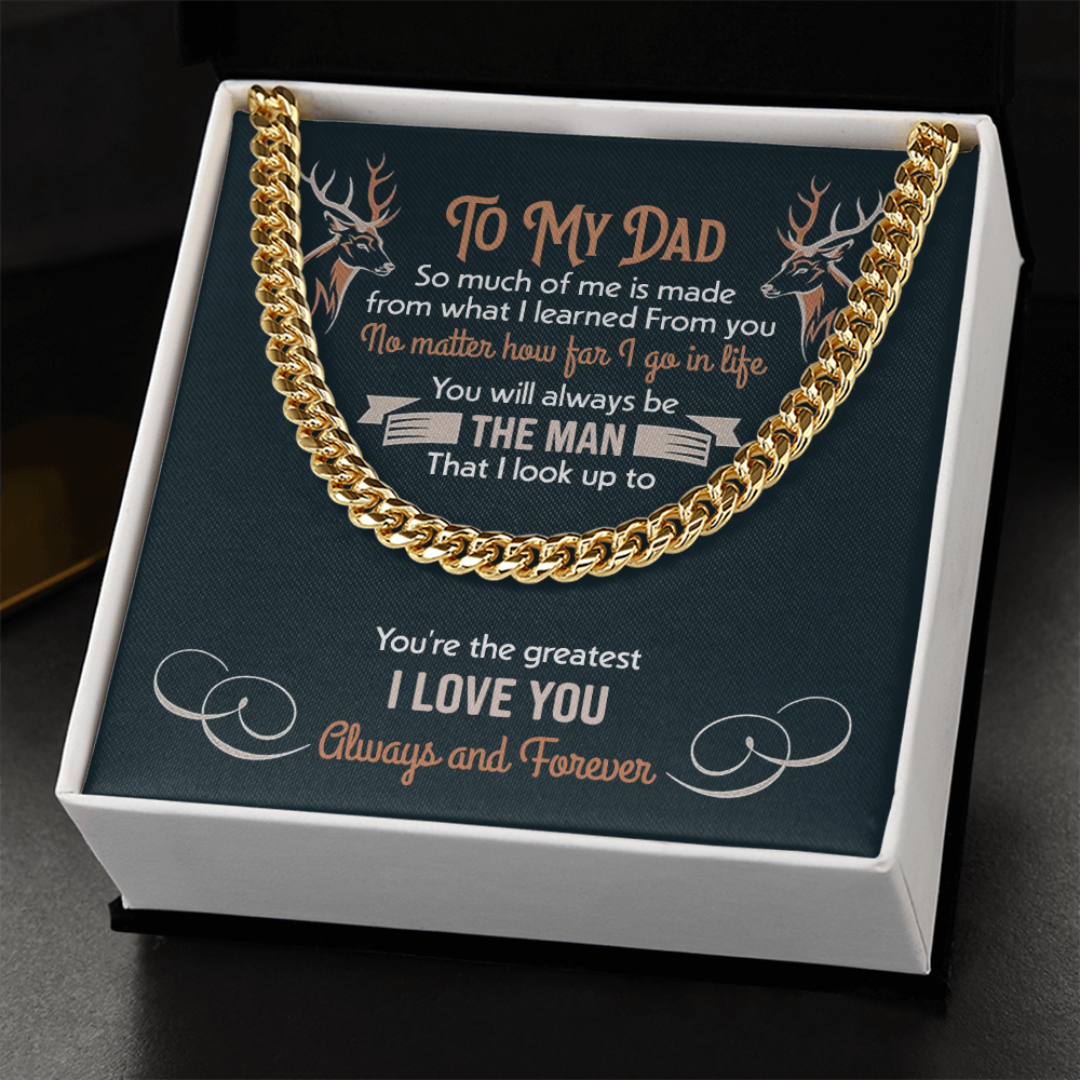 Vaderdag Ketting voor Papa - Roestvrijstalen Panzerketting