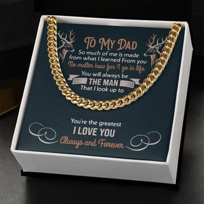 Vaderdag Ketting voor Papa - Roestvrijstalen Panzerketting