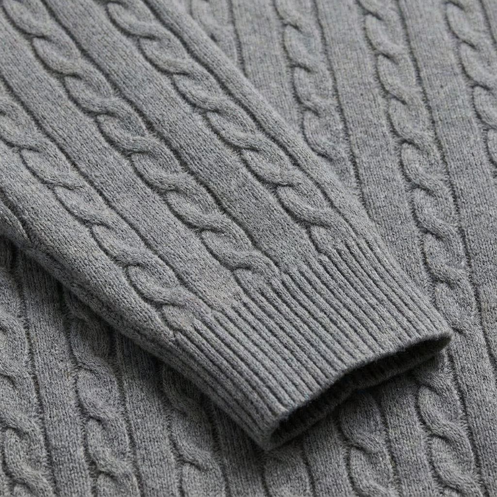 Heren Kabeltrui Katoen | Ronde Hals