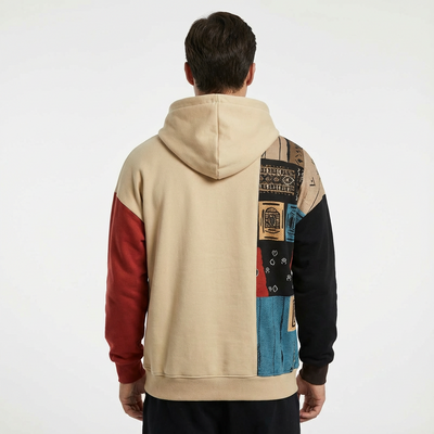 Hoodie Unisex Colorblock | Katoenmix