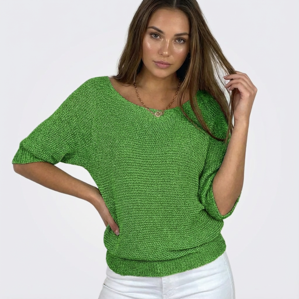 Dames Gebreide Trui | Halve Mouw