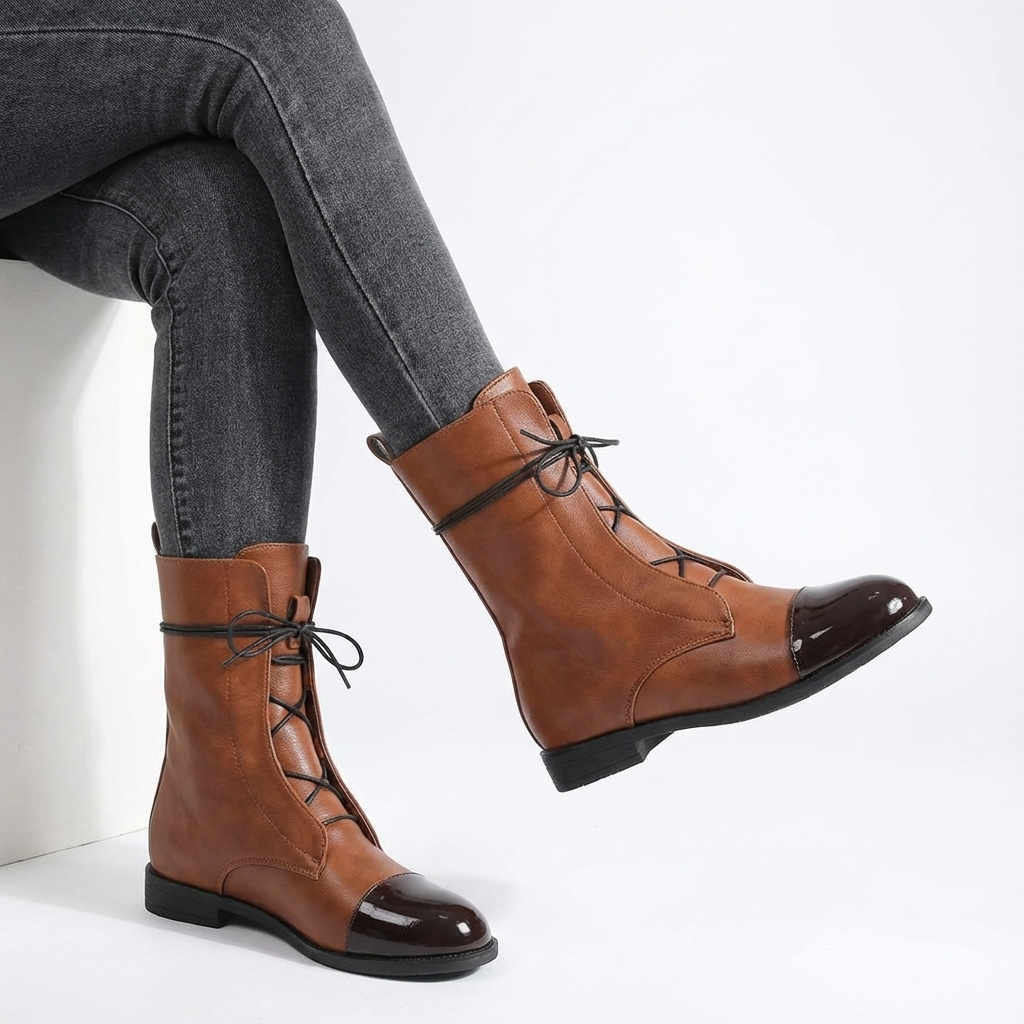 Dames Veterlaarzen Met Veters