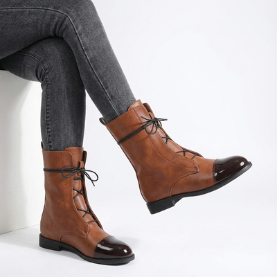 Dames Veterlaarzen Met Veters