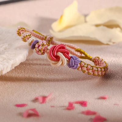 Goudroze Koord Armband Dames
