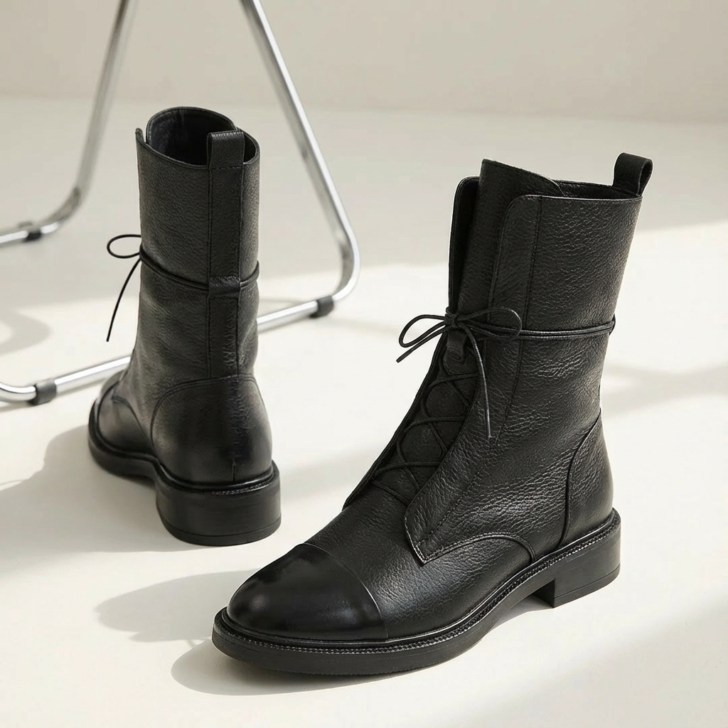 Dames Veterlaarzen Met Veters