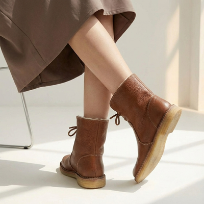 Dames Enkellaarsjes Warm Gevoerd