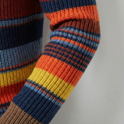 Heren Gebreid Vest Colorblock | Knoopsluiting