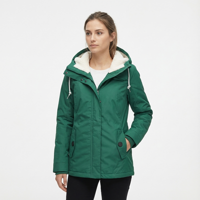 Lange Winterjacke Mit Kapuze & Futter