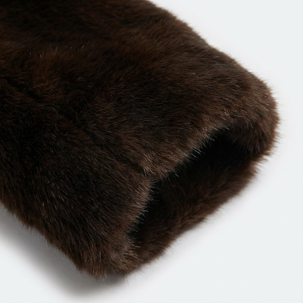 Dames Lange Kunstbont Jas