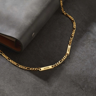 Heren Gegraveerde Naamketting