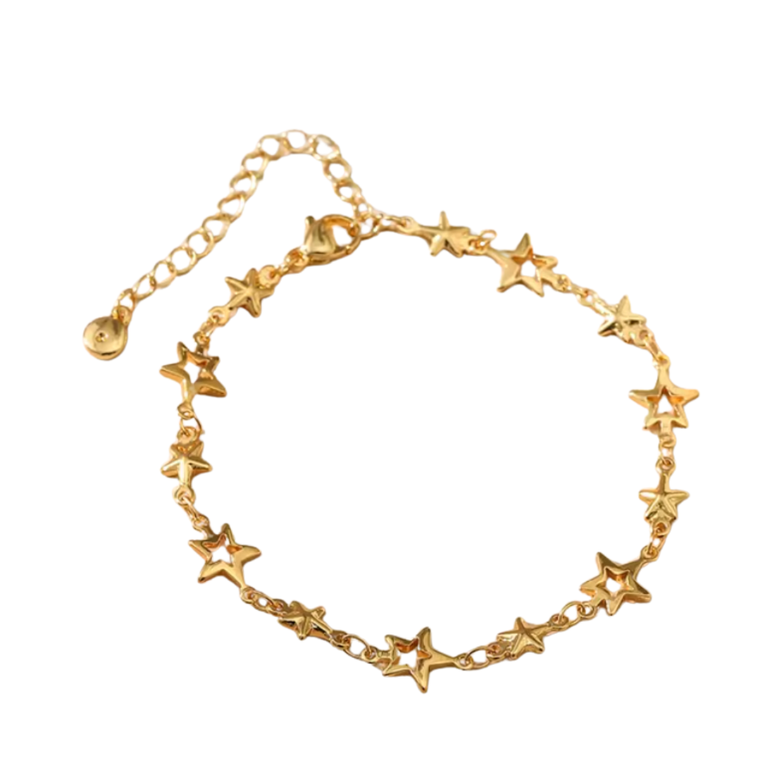 Stervormige Schakel Armband Goud Dames