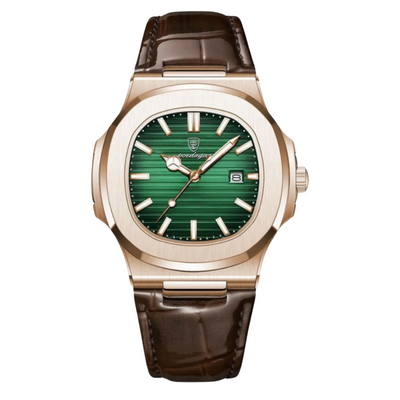 Horloge Heren Roestvrijstalen Leren Armband | Blackstone Eclipse