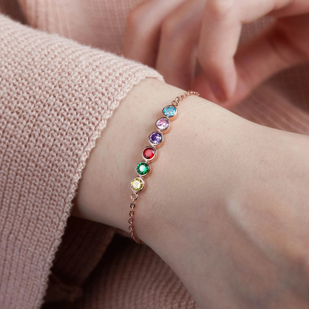 Gepersonaliseerde Geboortesteen Armband