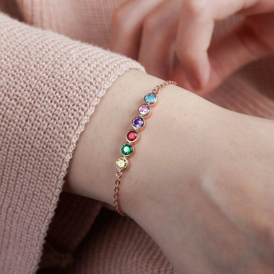 Gepersonaliseerde Geboortesteen Armband