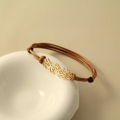 Gepersonaliseerde Geboortebloem Koord Armband