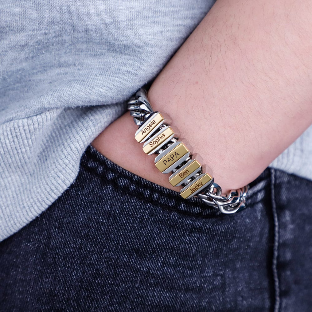 Heren Gepersonaliseerde Cuban Link Namen Armband