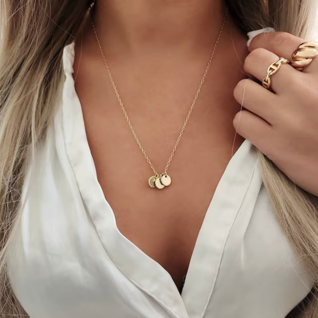 Familie Initiaal Disc Ketting