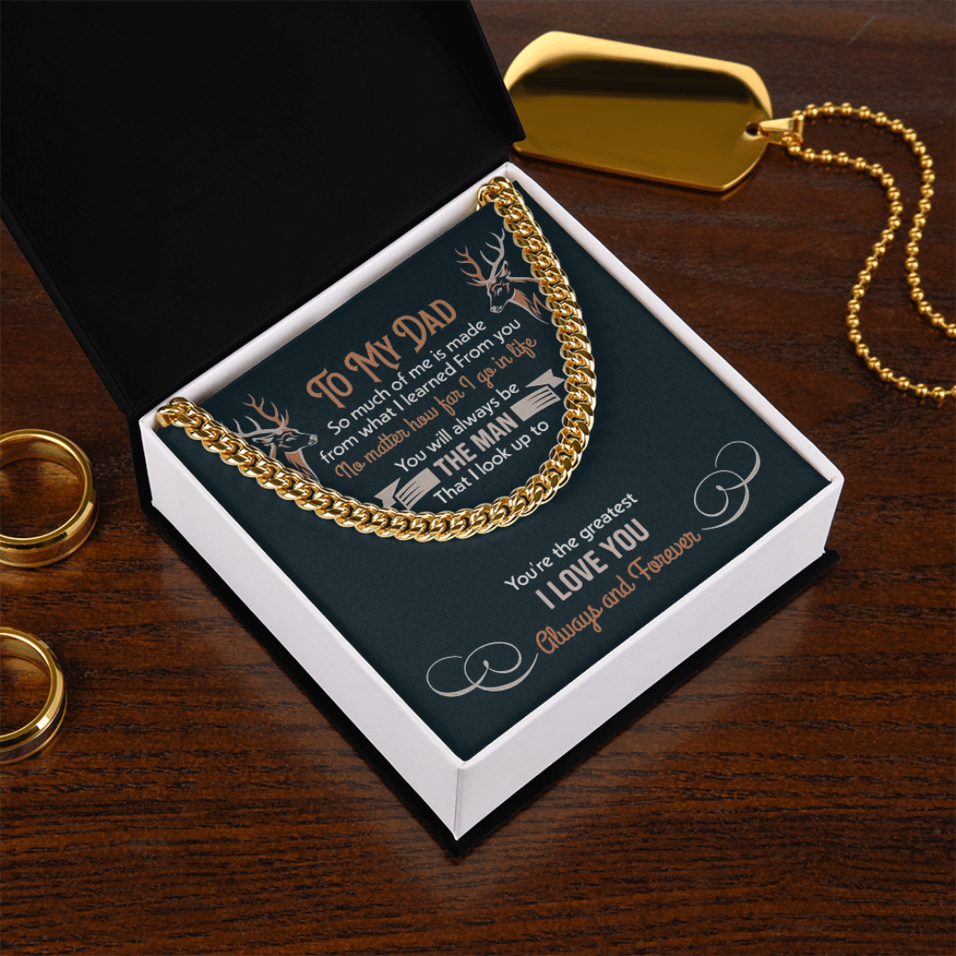 Vaderdag Ketting voor Papa - Roestvrijstalen Panzerketting