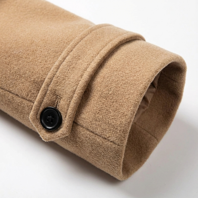 Dames Mantel Wolmix Met Bontkraag