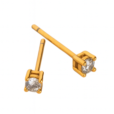 Dames Sterling Zilveren Cubic Zirconia Oorknopjes