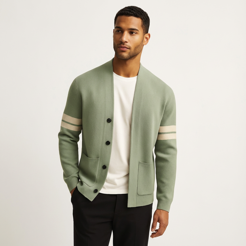 Heren Vest Merinowolmix Met Zakken