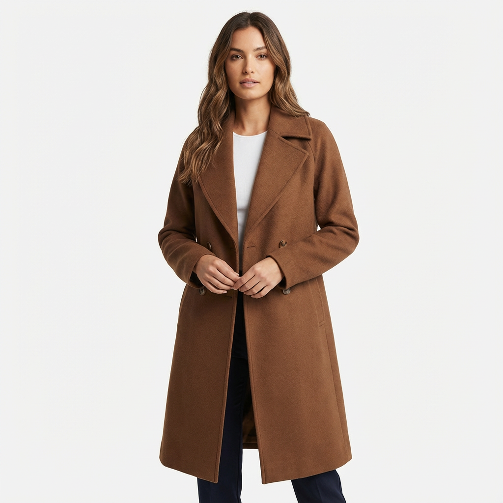 Dames Lange Trenchcoat | Knoopsluiting