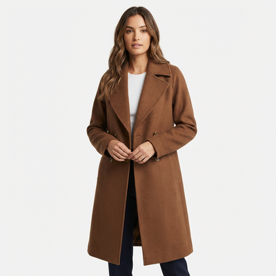 Dames Lange Trenchcoat | Knoopsluiting