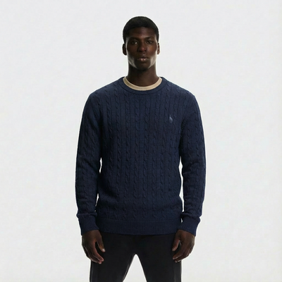 Heren Kabeltrui Katoen | Ronde Hals