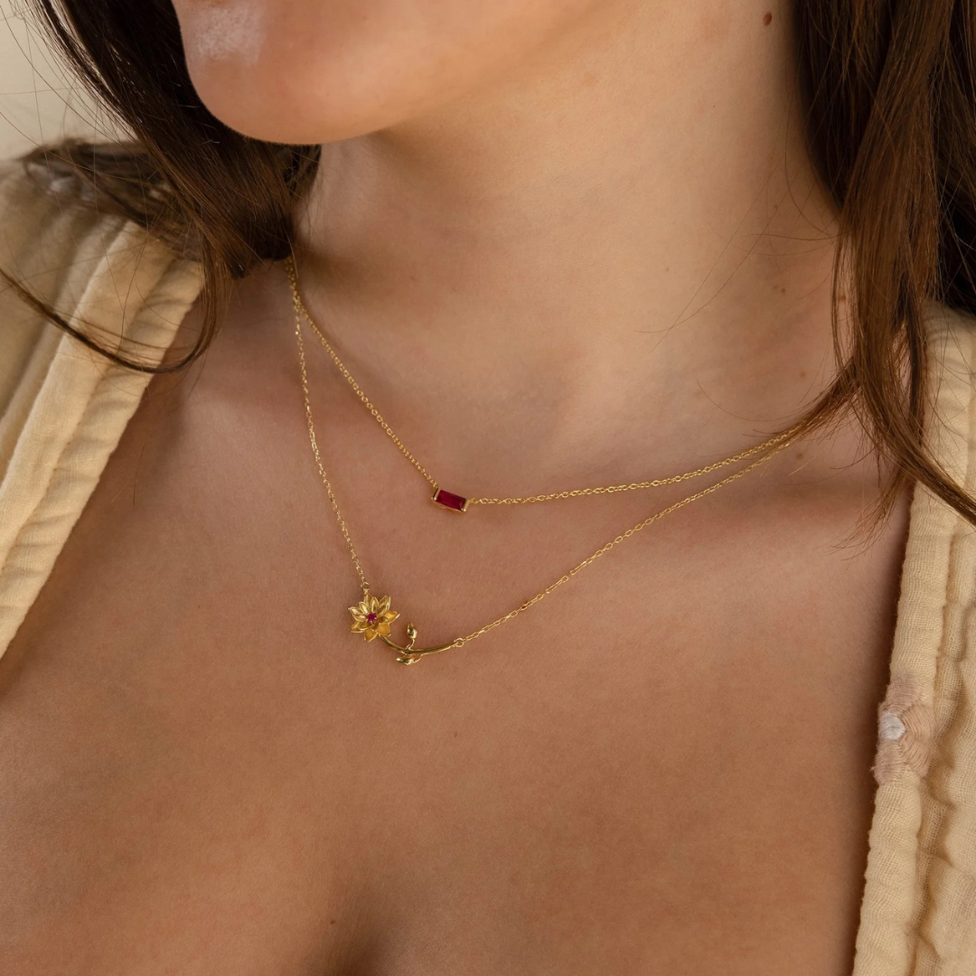 Persoonlijke Geboortebloem Ketting