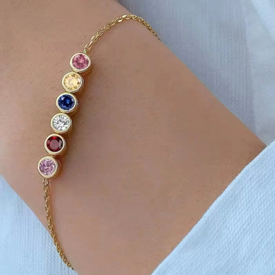 Gepersonaliseerde Geboortesteen Armband