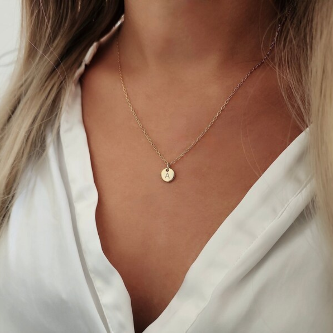 Familie Initiaal Disc Ketting