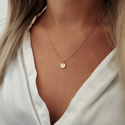 Familie Initiaal Disc Ketting