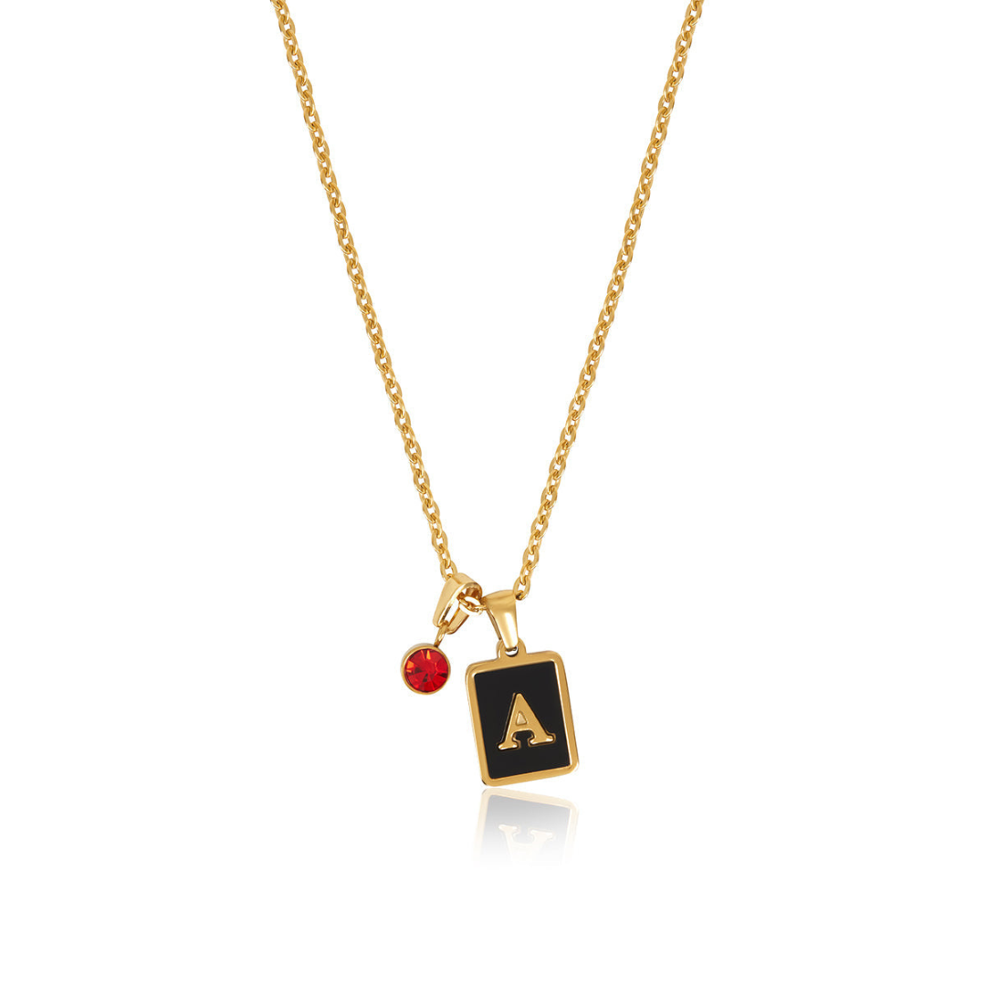 Dames Initiaal Ketting | 925 Zilver 18k Verguld