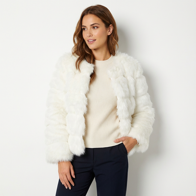 Dames Kunstbont Jas | Pluche