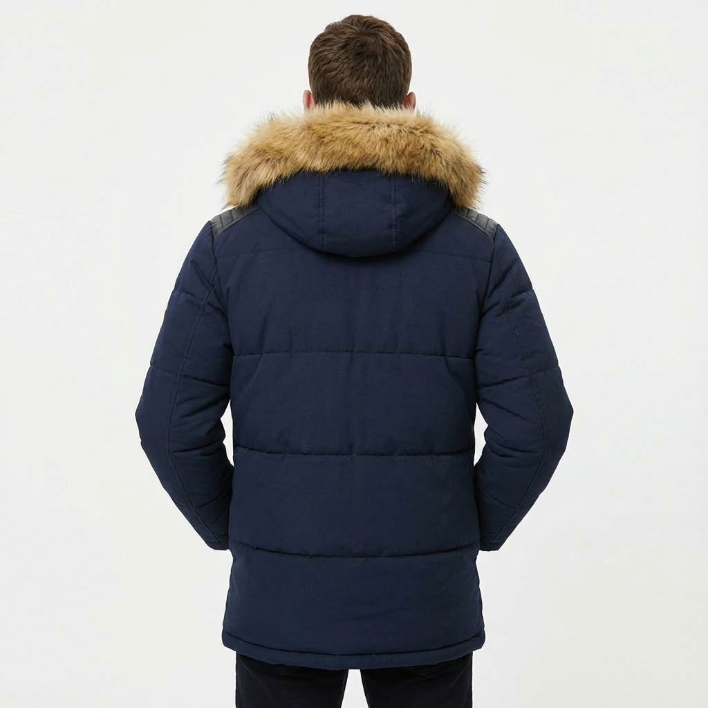 Heren Parka Winter Met Capuchon | Ritssluiting