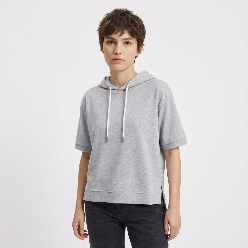 Unisex Hoodie met Korte Mouwen